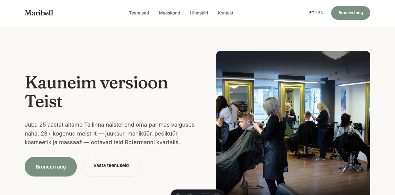 Beauty Salon redesign